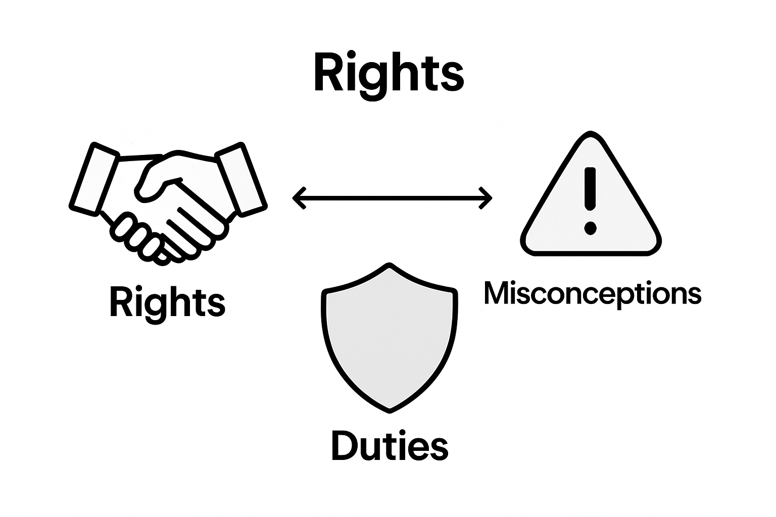 Infographic illustrating contract rights and duties