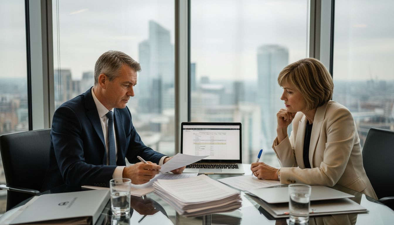 Partners signing business agreement in London
