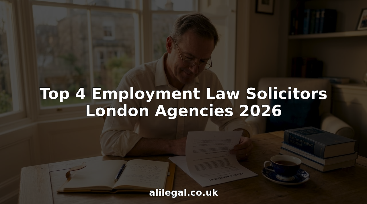 Solicitor reviewing legal documents in office