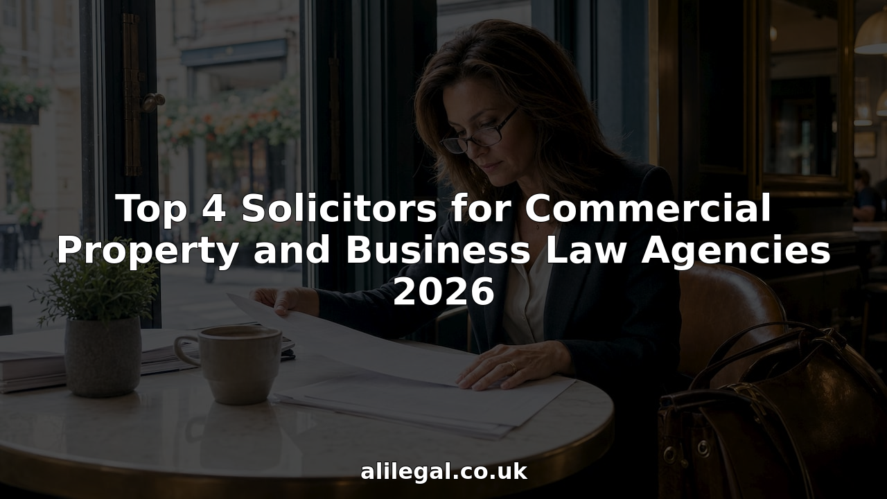 Solicitor reviewing commercial property contracts in office