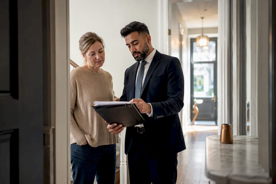 Solicitor explaining early home sale preparation